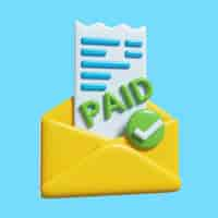 Free PSD paid tax in 3d rendering