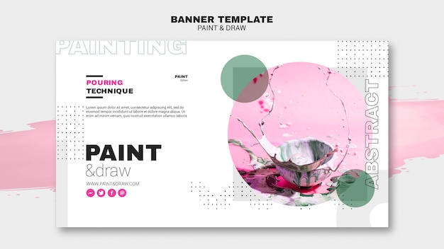 Free PSD paint concept banner template