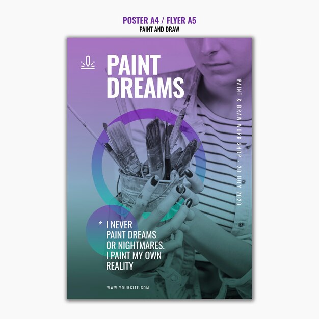 paint dreams poster template