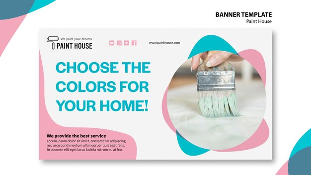 Paint house concept banner template