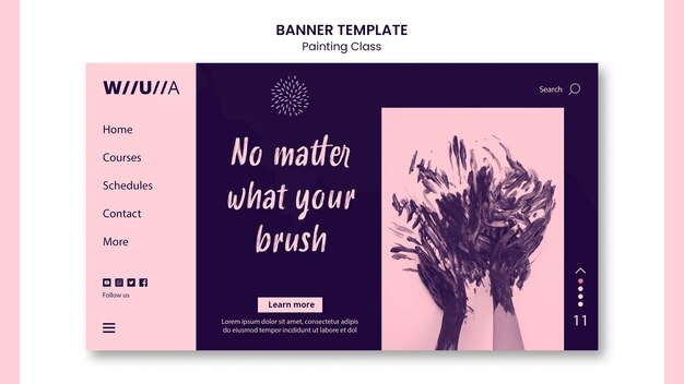 painting class banner template