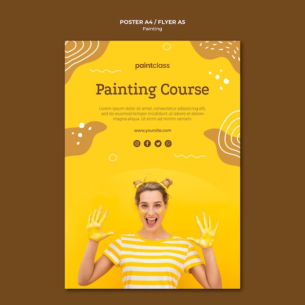 Painting concept poster template