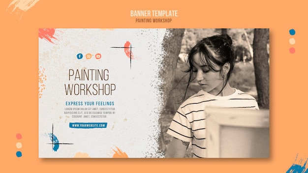 Painting workshop horizontal banner