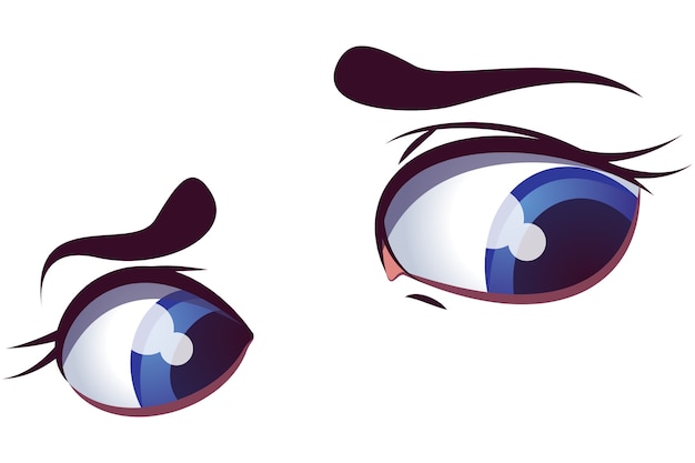 Free PSD pair of eyes illustration