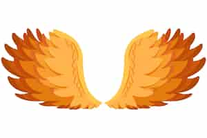 Free PSD pair of wings illustration