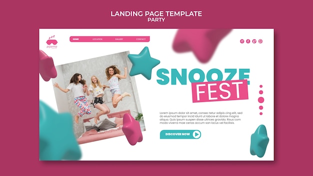 Pajama party template design