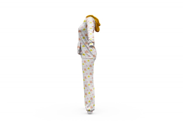 Free PSD pajamas mock-up isolated