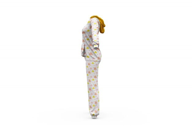 Pajamas Mock-up Isolated