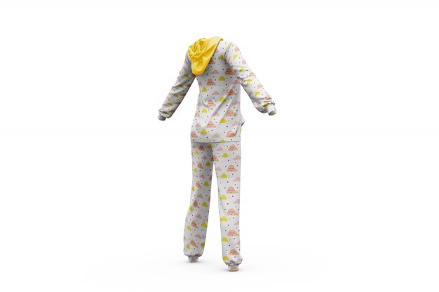 Pajamas Mock-up Isolated