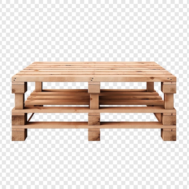 Free PSD pallet table isolated on transparent background