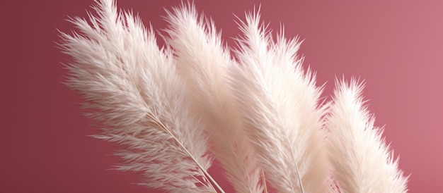 Free PSD pampas grass minimalist background generative ai