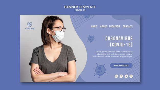 Pandemic covid-19 banner template