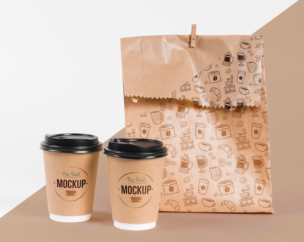 Paper bag concept with mock-up