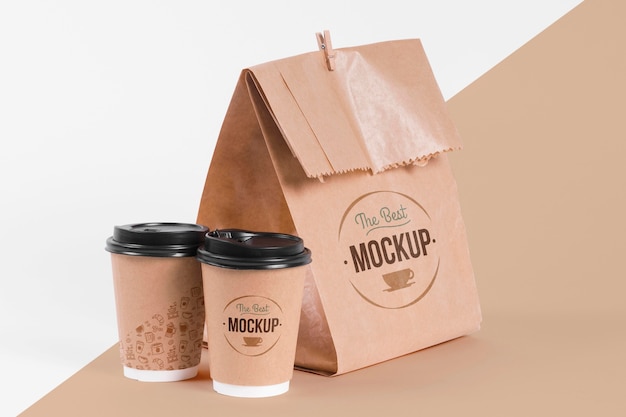 Paper bag concept with mock-up