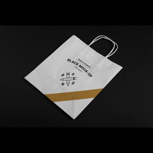 Free PSD paper bag mock up design