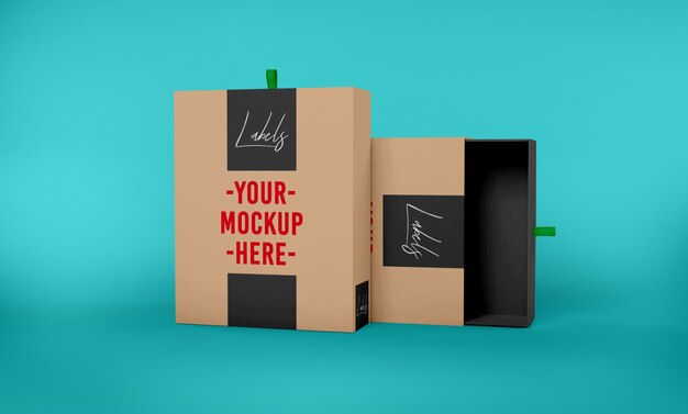 Download Box packaging mockup template | Premium PSD File