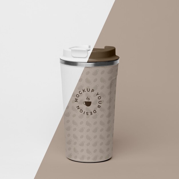 Paper cup with coffee mock up