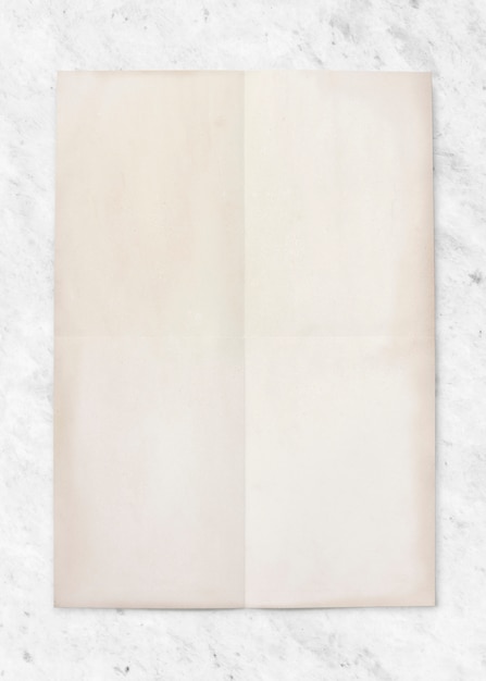 Paper mockup on marble background