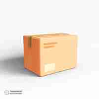 Free PSD paper parcel delivery box icon isolated 3d render illustration