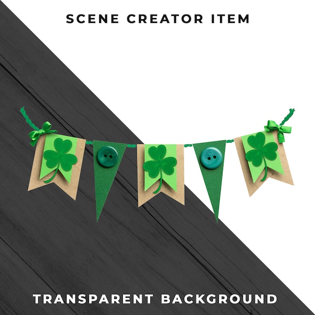 Paper party decoration isolated with clipping path.