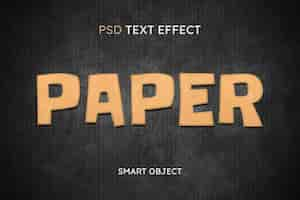 Free PSD paper text style effect