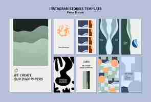 Free PSD paper texture instagram stories design template