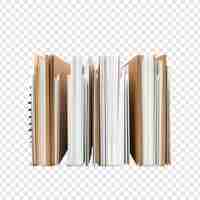 Free PSD papers organized in separate folders isolated on transparent background