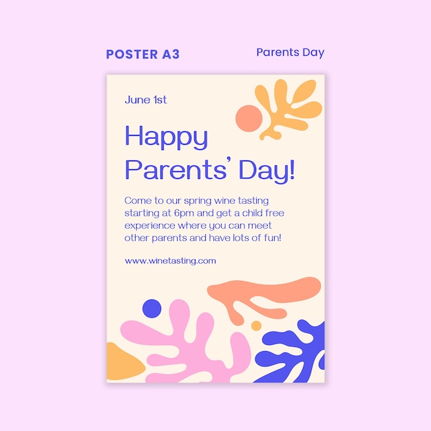 Free PSD parents day template design