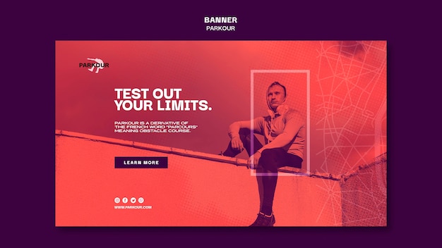 Parkour ad banner template
