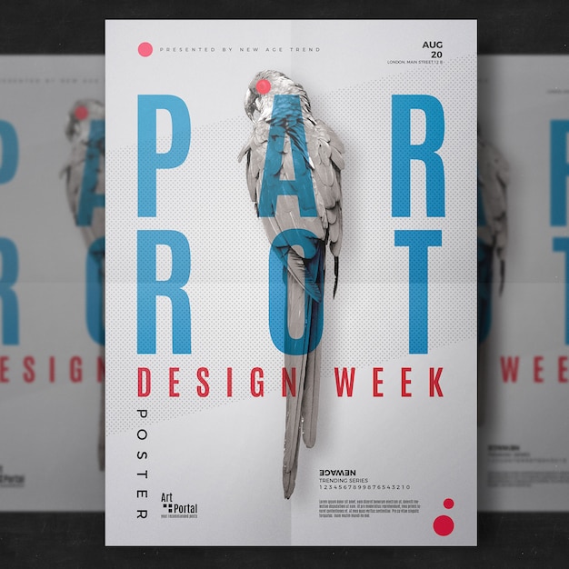 Parrot flyer template