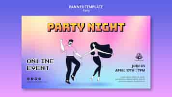 Free PSD party banner template