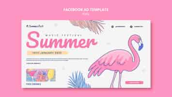 Free PSD party celebration facebook template