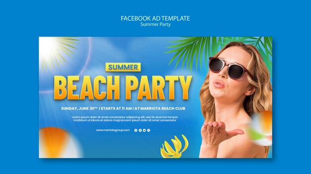 party celebration facebook template