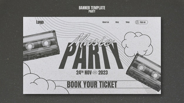 Free PSD party design template