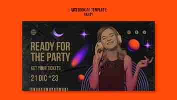 Free PSD party design template