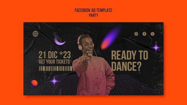 Free PSD party design template