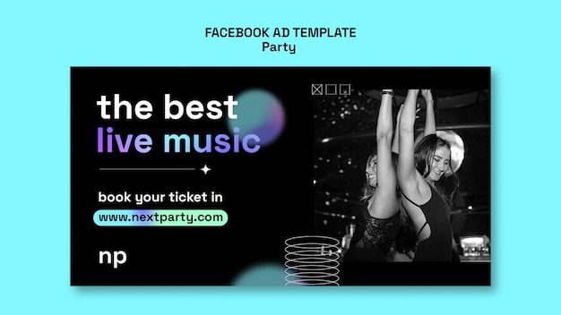 Party entertainment facebook template