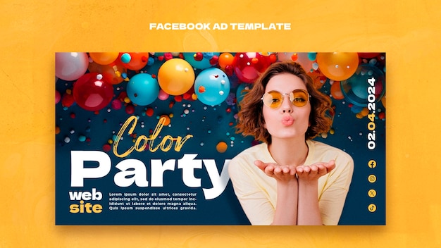 無料PSD パーティーエンターテイメントfacebookテンプレート