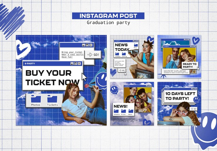 무료 PSD 파티 엔터테인먼트 instagram 게시물 템플릿