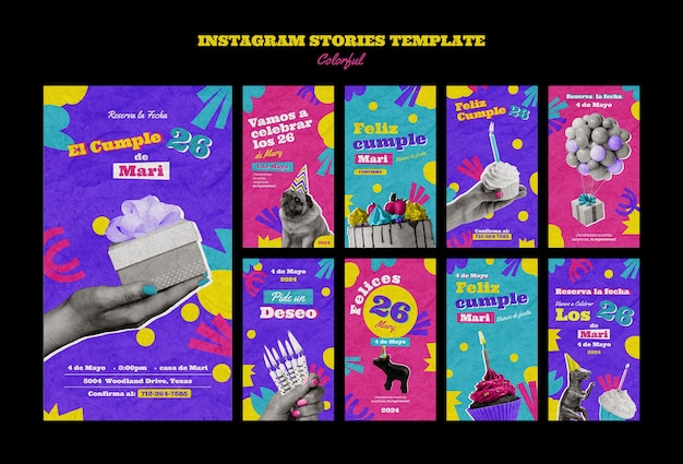 Free PSD party entertainment instagram stories