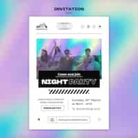 Free PSD party entertainment invitation template