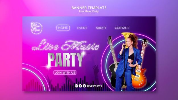 Party entertainment landing page template