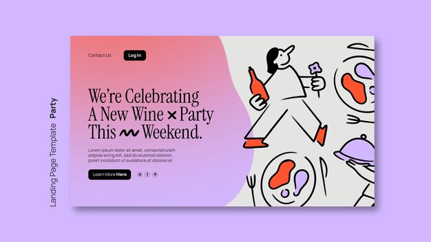 パーティーエンターテイメントランディングページテンプレート