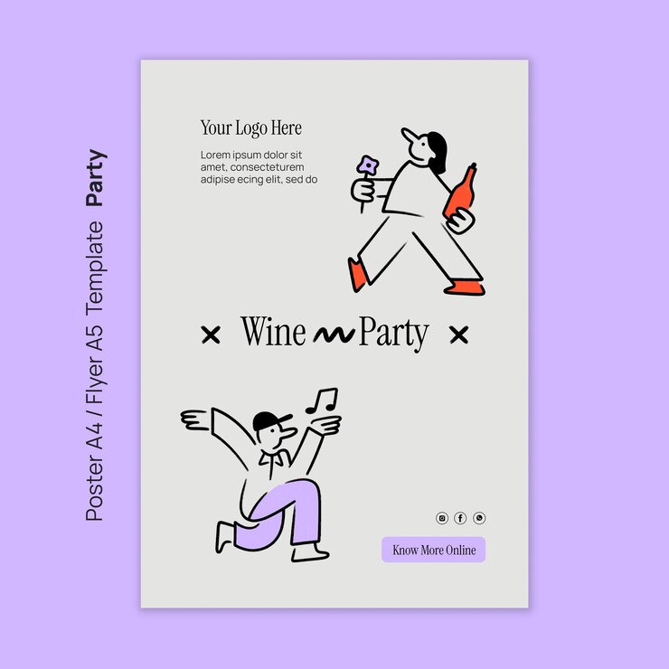 Free PSD party entertainment poster template