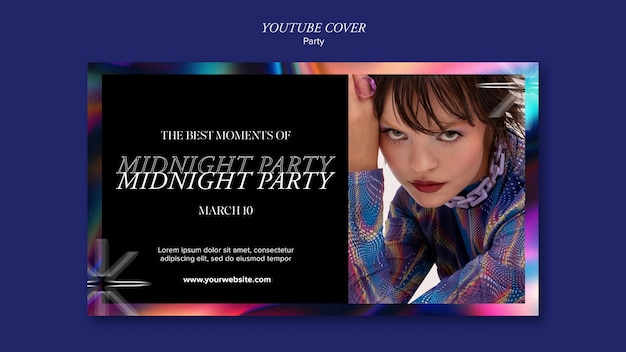 Party entertainment youtube cover template