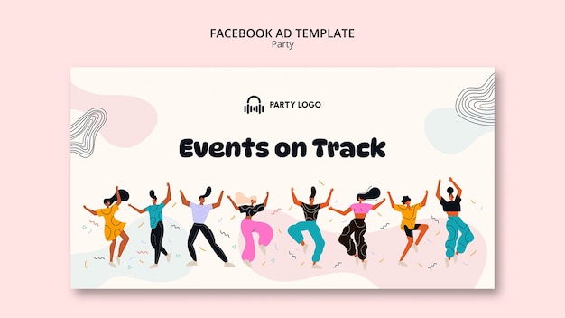 Free PSD party and fun social media promo template