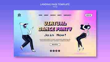 Free PSD party landing page