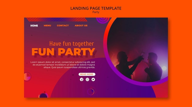 Party landing page