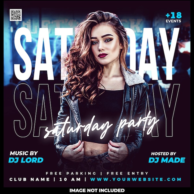 Party post social media design template