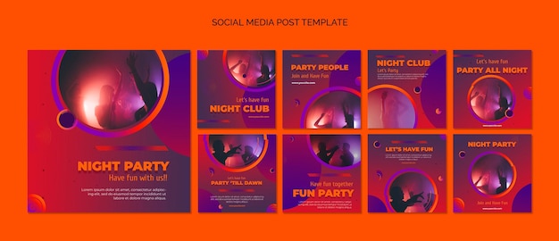 Free PSD party social media post template